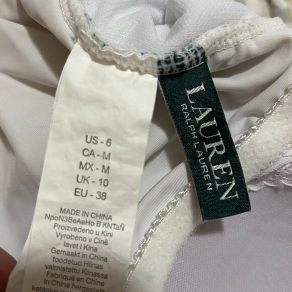 Lauren Ralph Lauren Paisley Ruffle One-Piece Swimsuit • Size 6 / M Tummy Control - Picture 6 of 6